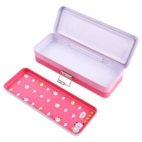 metal hinged pencil box|Amazon.com: Metal Pencil Case.